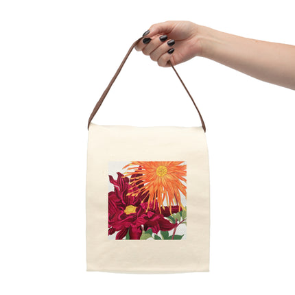 Dahlia by Tanigami Kônan Canvas Lunch Bag with Straps