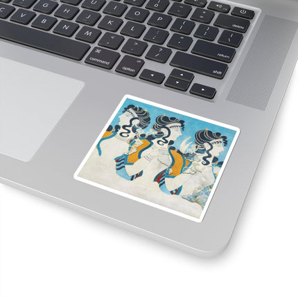 Reproduction of Ladies in Blue by Emile Gilliéron Kiss-Cut Stickers (4 Sizes)