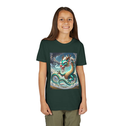Tibetan Dragon in Battle Youth Short Sleeve Tee