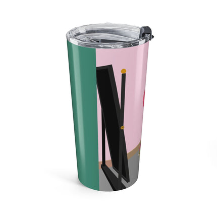 The Yellow Hat 20oz Tumbler – 1920s Vogue Whimsy & Playful Elegance