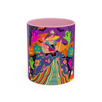 🌈👻 The Rainbow Ghost Masquerade Colorful Mug – Colorful Halloween Charm
