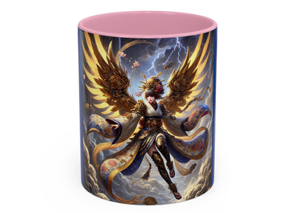 Valkyrie Descending Through Storm Colorful Mugs (11oz, 15oz)