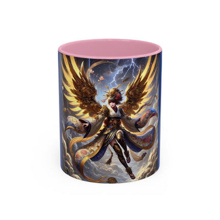 Valkyrie Descending Through Storm Colorful Mugs (11oz, 15oz)