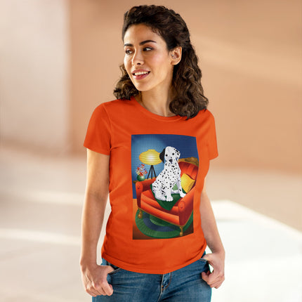 A Dalmatian's Cozy Corner Women's Midweight Cotton Tee
