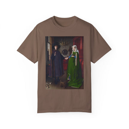 Arnolfini Portrait by Jan Van Eyck Unisex Garment-Dyed T-shirt
