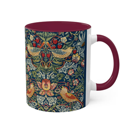 Strawberry Thief by William Morris Colorful Mugs, 11oz