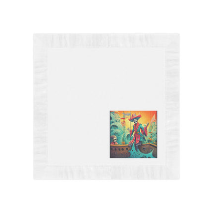 Skeleton Crew of the Misty Seas White Coined Napkins