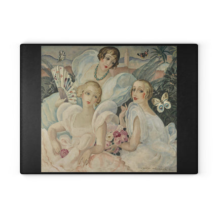 Les Femmes Fatales by Gerda Wegener Glass Cutting Board