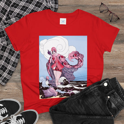 Goddess of the Swirling Sea Midweight Cotton Tee