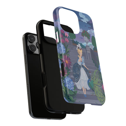 🦚🌸 The Peacock Garden Terrace Phone Case – Art Deco Floral Elegance