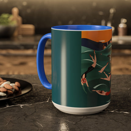 Summer Splash Colorful Mugs – Retro Beach Joy & Carefree Summer Vibes