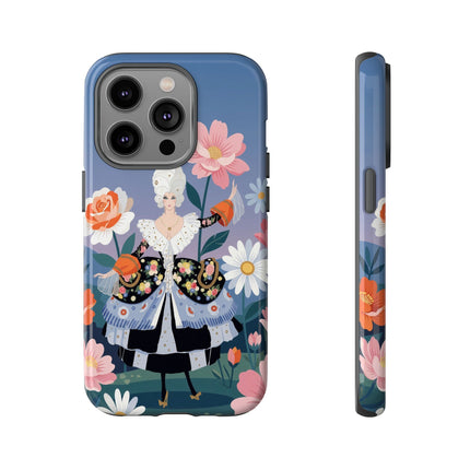 🌸🎀 The Grand Floral Promenade Phone Case – Art Deco Fashion Fantasy
