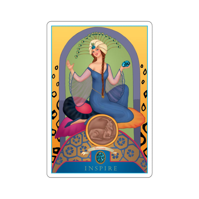 December & Tanzanite (from the Gem Series) by Sofia Chiostri Kiss-Cut Stickers (4 Sizes)