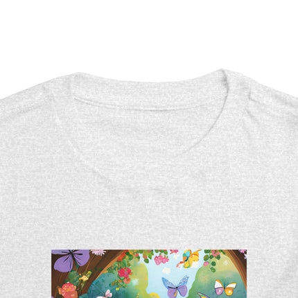 Baby Unicorns and Fluttering Butterflies Toddler Short Sleeve Tee