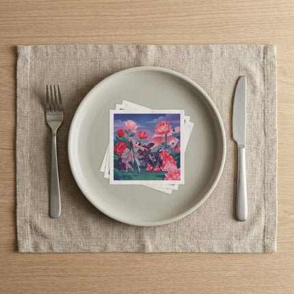 🌸🎭 The Grand Garden Masquerade Napkins – Art Deco Floral Fantasy