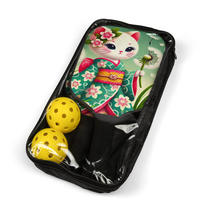 Geisha Kitten and the Dandelion Wish Pickleball Kit – Gentle Wishes & Whispering Winds