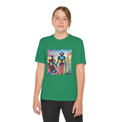 High Fashion Cyberpunk CIA Robots Youth Competitor Tee