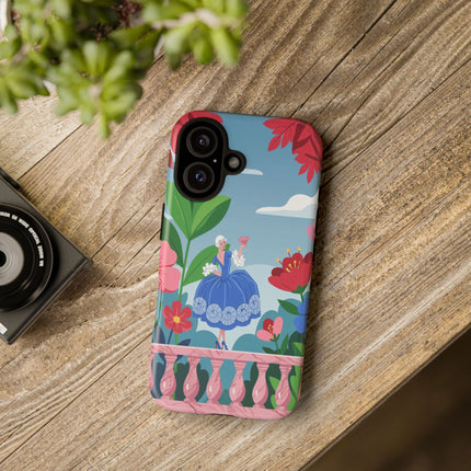 🌺🪭 The Lady Of The Grand Flower Terrace Phone Case – Art Deco Garden Elegance