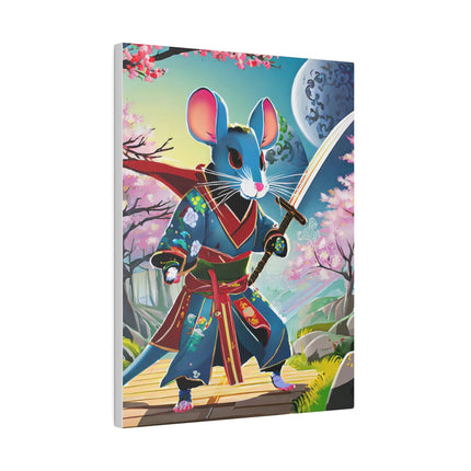 Cyber Samurai Rat Matte Canvas, Stretched, 0.75"
