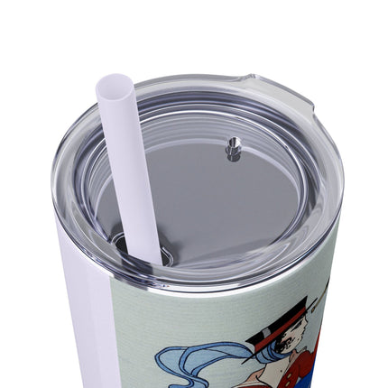 Costume de Yacht by George Barbier Skinny Tumbler with Straw, 20oz