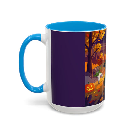 🐈‍⬛🎻 The Black Cat's Moonlit Melody Colorful Mug – Whimsical Halloween Music