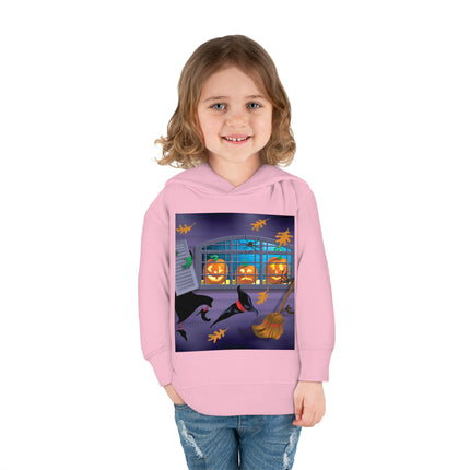 Whimsical Halloween Mischief Toddler Pullover Fleece Hoodie