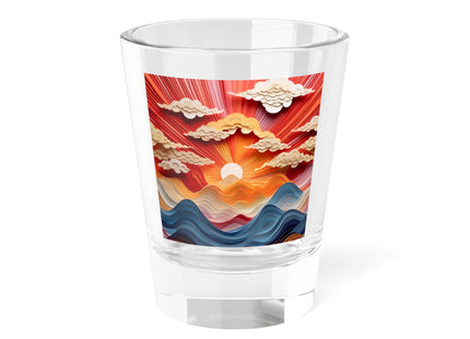 Vibrant Sunrise Sky Shot Glass, 1.5oz