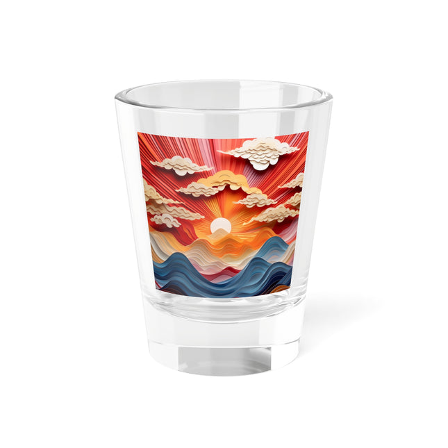 Vibrant Sunrise Sky Shot Glass, 1.5oz