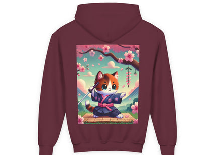 Samurai Kitten Youth Heavy Blend Hooded Sweatshirt
