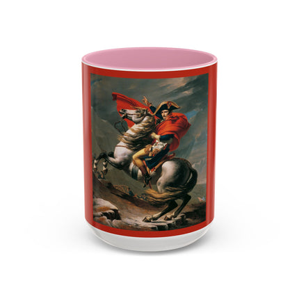 Napoleon Crossing the Alps by Jacques-Louis David Colorful Mugs (11oz, 15oz)