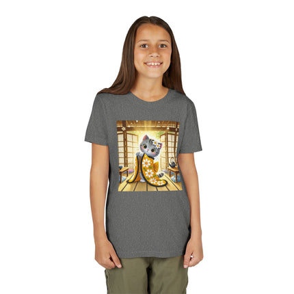 Playful Kitten in the Tea Room Youth Short Sleeve Tee