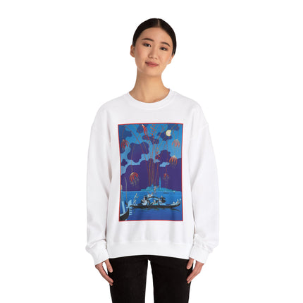 Fireworks in Venice by George Barbier Heavy Blend™ Crewneck Sweatshirt