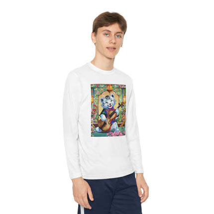 Melodies of the Snow Lion Cub Youth Long Sleeve Competitor Tee – Musical Magic & Enchanted Adventure