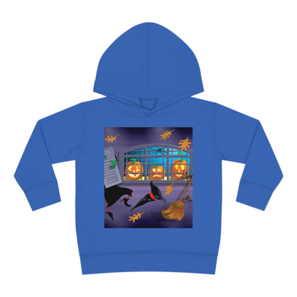 Whimsical Halloween Mischief Toddler Pullover Fleece Hoodie