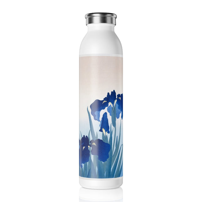 Irises by Ohara Koson Slim Water Bottle