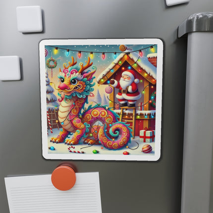 Playful Dragon's Christmas Die-Cut Magnets (5 Sizes)