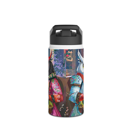 Cyberpunk Owl & Raven Stainless Steel Water Bottle