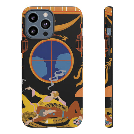 Art Deco Lounge Phone Case – Opulent Smoke & Timeless Glamour