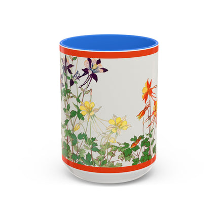 Aquilegia Flowers by Tanigami Kônan Colorful Mugs (11oz, 15oz)