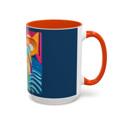 Surfing Zebra Colorful Mugs (11oz, 15oz)