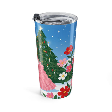 🎄🌸 The Lady Of The Christmas Rose Tumbler – Art Deco Holiday Romance