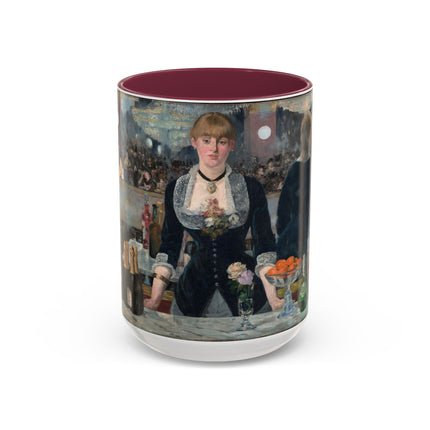 A Bar at the Folies-Bergère by Edouard Manet Colorful Mugs (11oz, 15oz)