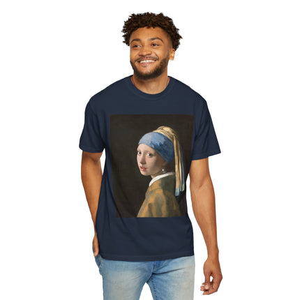 Girl with a Pearl Earring by Johannes Vermeer Unisex Garment-Dyed T-shirt