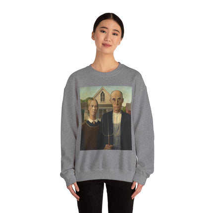 American Gothic by Grant Wood Heavy Blend™ Crewneck Sweatshirt