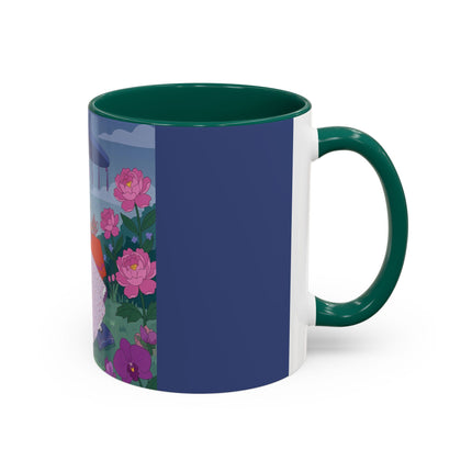 The Lady Of The Garden Tea Party Colorful Mugs – Art Deco Floral Elegance