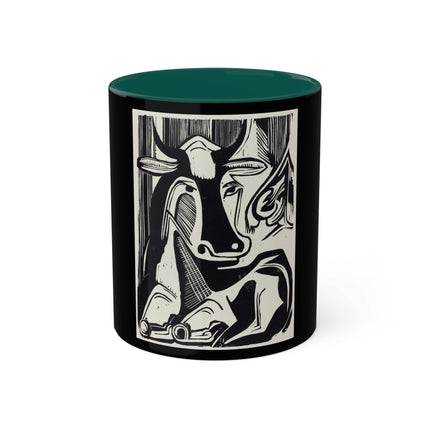 The Large Cow by Ernst Ludwig Kirchner Colorful Mugs, 11oz