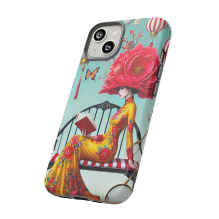 Reading In A Painted Garden Phone Cases