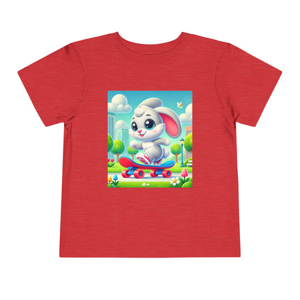 Skateboard Bunny Adventure Toddler Short Sleeve Tee