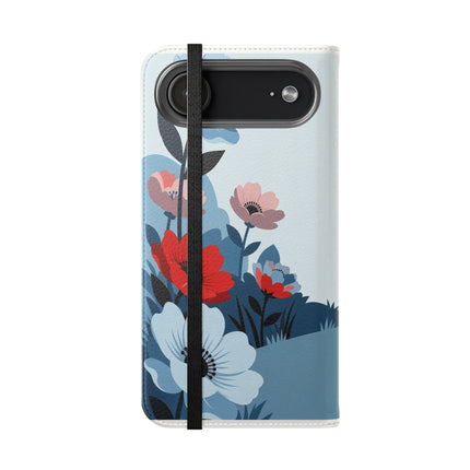 🌺🐕 The Lady Of The Flower Walk Flip Case – Art Deco Garden Stroll