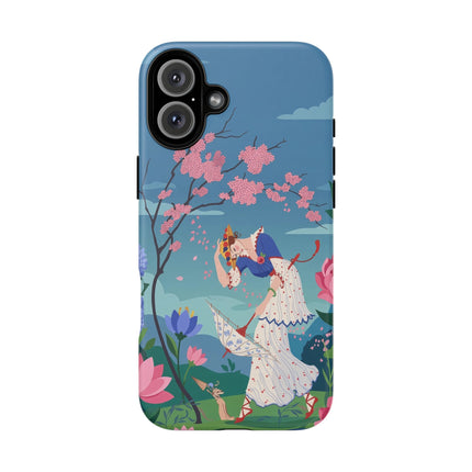 🌸☂️ The Lady Of The Falling Blossoms Phone Case – Art Deco Garden Whimsy